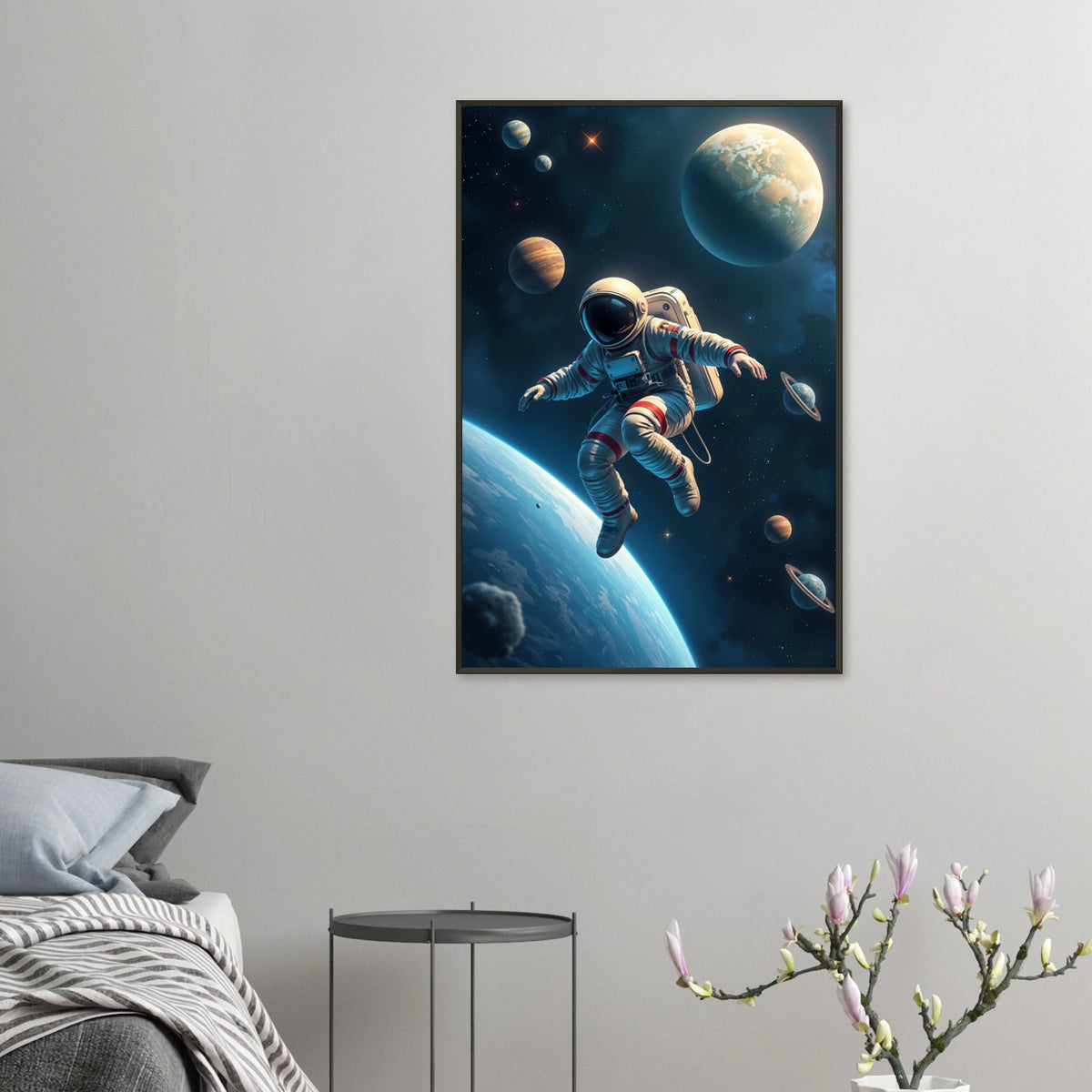 Nebula Dreams - Ethereal Woman Portrait - 60x90 cm 24x36″ - Metal Framed Posters