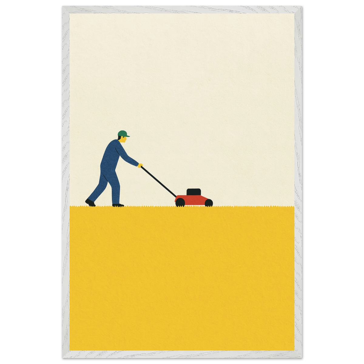 Mow Day Framed Poster – Clean Lines, Clear Memories - - Wooden Framed Posters