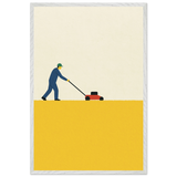 Mow Day Framed Poster – Clean Lines, Clear Memories - - Wooden Framed Posters