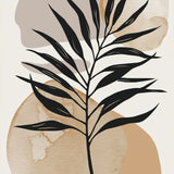 Earth Tones and Silhouettes - Wooden Framed Poster - - Wooden Framed Posters