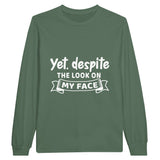 Expression Echoes - Unveiling Emotions in Cotton Canvas - Military Green - Sweatshirts