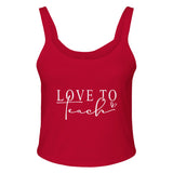 Educator's Pride - Love to Teach Cotton Tank - solid red blend - Tank Tops