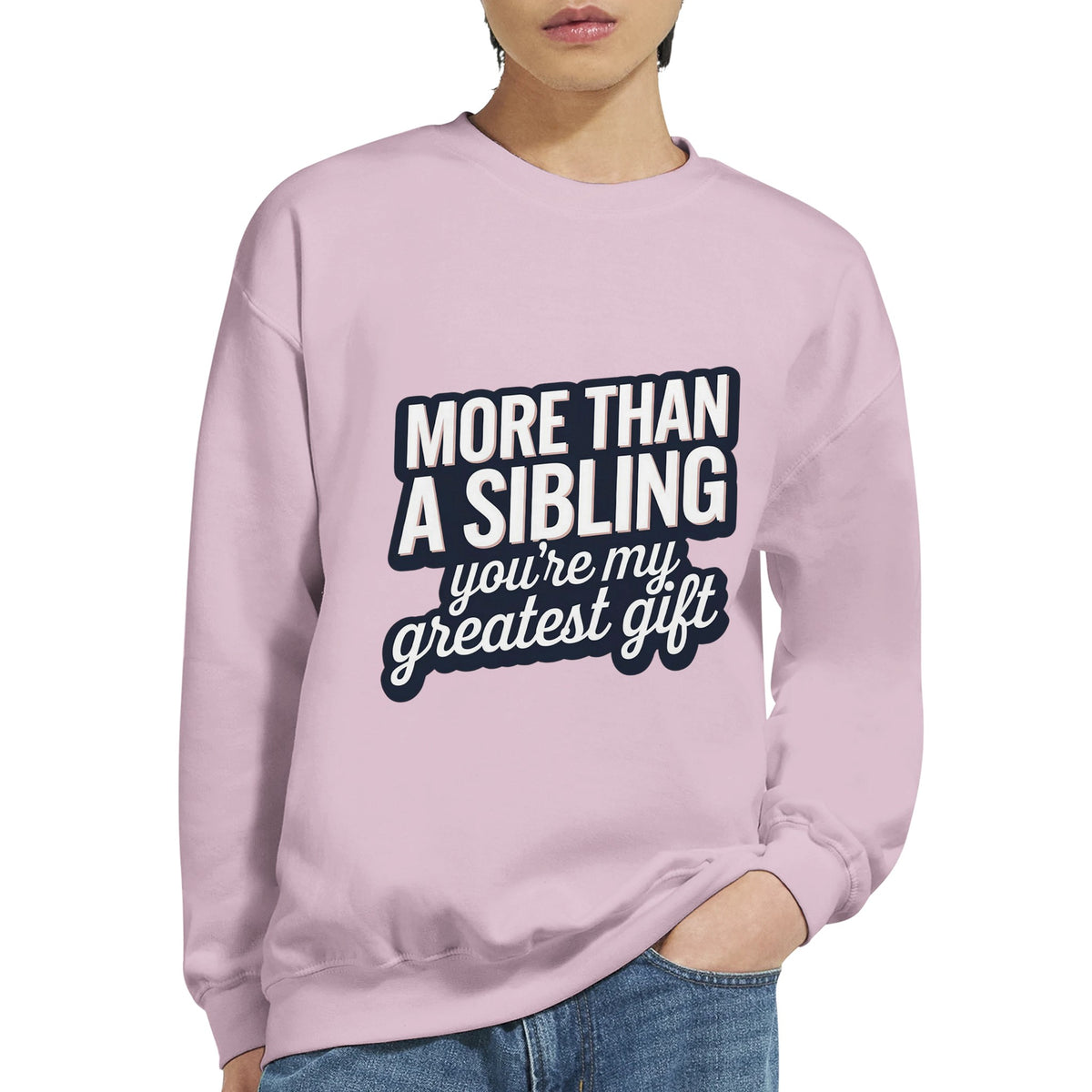 Greatest Gift of All - Brotherly Love Crewneck - Light Pink - Sweatshirts