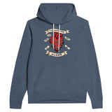 Heartfelt Confessions - Wearing Your Heart on Your Sleeve - Heather Navy - Hoodies