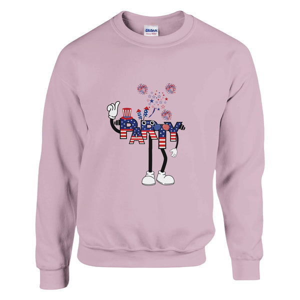 Celebrate Freedom with a Bang - Light Pink - Crewneck Sweatshirts