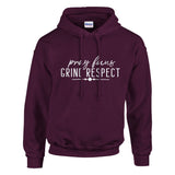 Pray, Grind, Respect - Wear the Motivation - Maroon - Hoodies