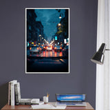 Bonfire Serenity – Framed Art Gift for Adventurers - White frame - Wooden Framed Posters