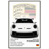Supercar Metal Framed Poster – Porsche, Jesko & Lambo Set - Porsche - Metal Framed Posters