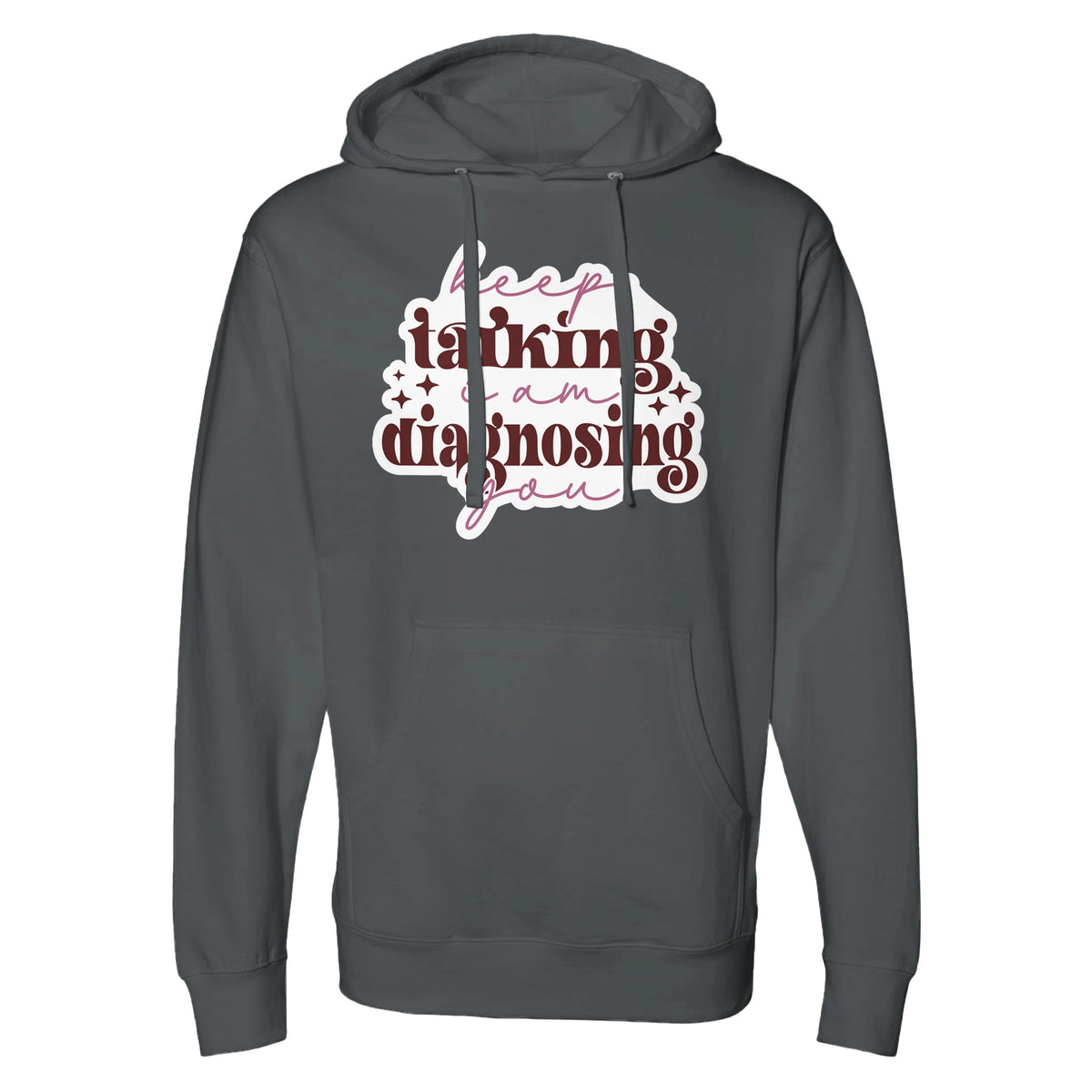 Empowerment in Every Word - Diagnostic Hoodie Edition - Charcoal - Hoodies