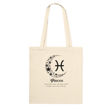 Personalized Star Sign Tote for Friends - Pisces - Tote Bags