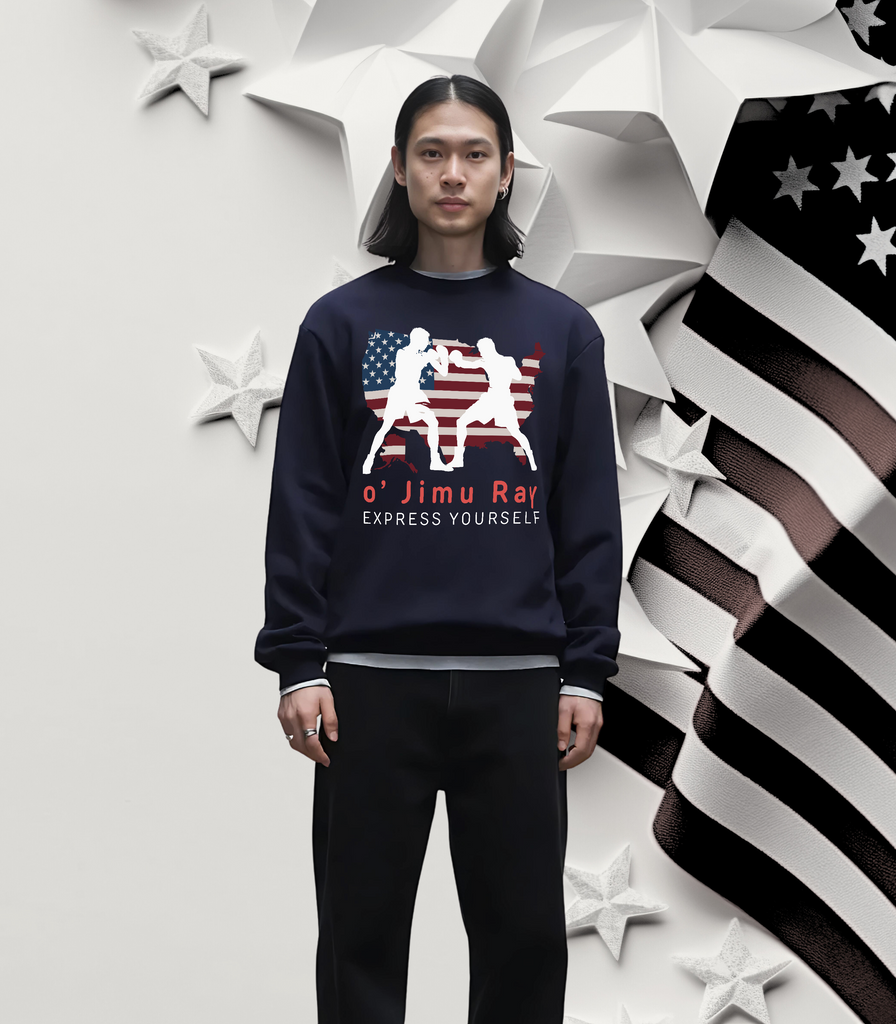 Fight and Freedom - o' Jimu Ray 4th July Sweatshirt - - Sweatshirts