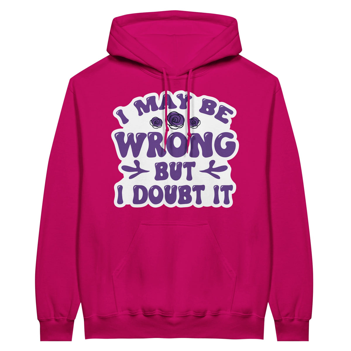 Doubtful Certainty - A Thoughtful Blend of Confidence and Reflection - Heliconia - Hoodies