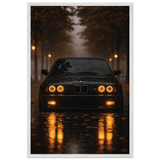 BMW Night Drive Wooden Framed Poster Gift - - Wooden Framed Posters