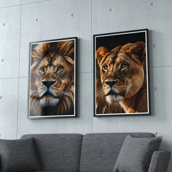 Majestic Pair - Strength & Grace - 24x36 - Framed Posters