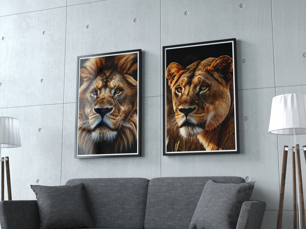 Majestic Pair - Strength & Grace - 24x36 - Framed Posters