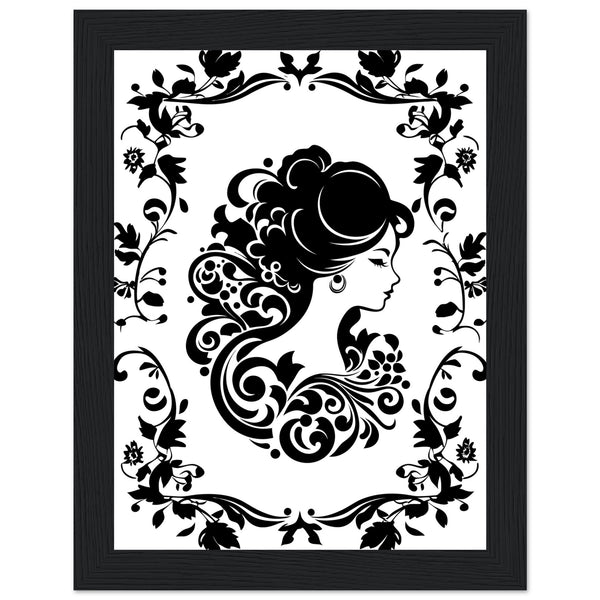 Modern Monochrome - Artistic Fusion - 15x20 cm 6x8″ Black frame - Framed Posters