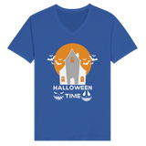 Ride into Memories - Halloween Time Tee - True Royal - Print Material