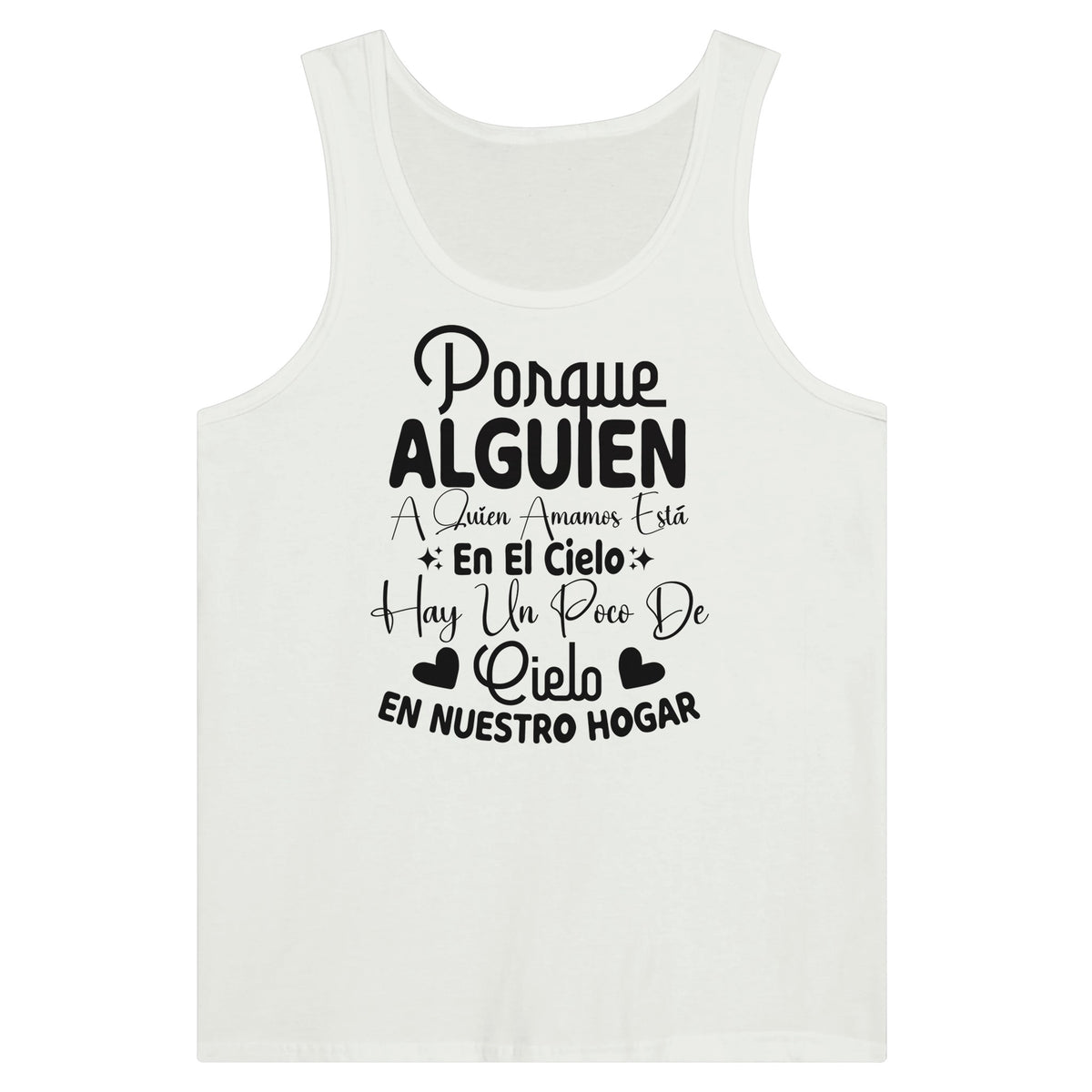 In Loving Memory - 'Poraue Alguien' Statement Piece - White - Print Material