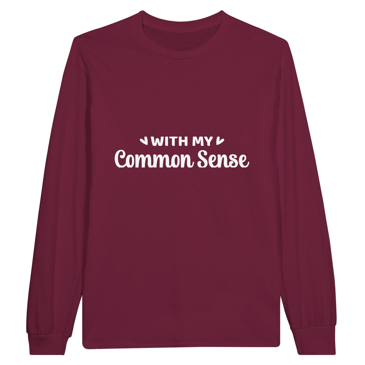 Sense and Style - Embrace Wisdom in Threads - Maroon - Sweatshirt