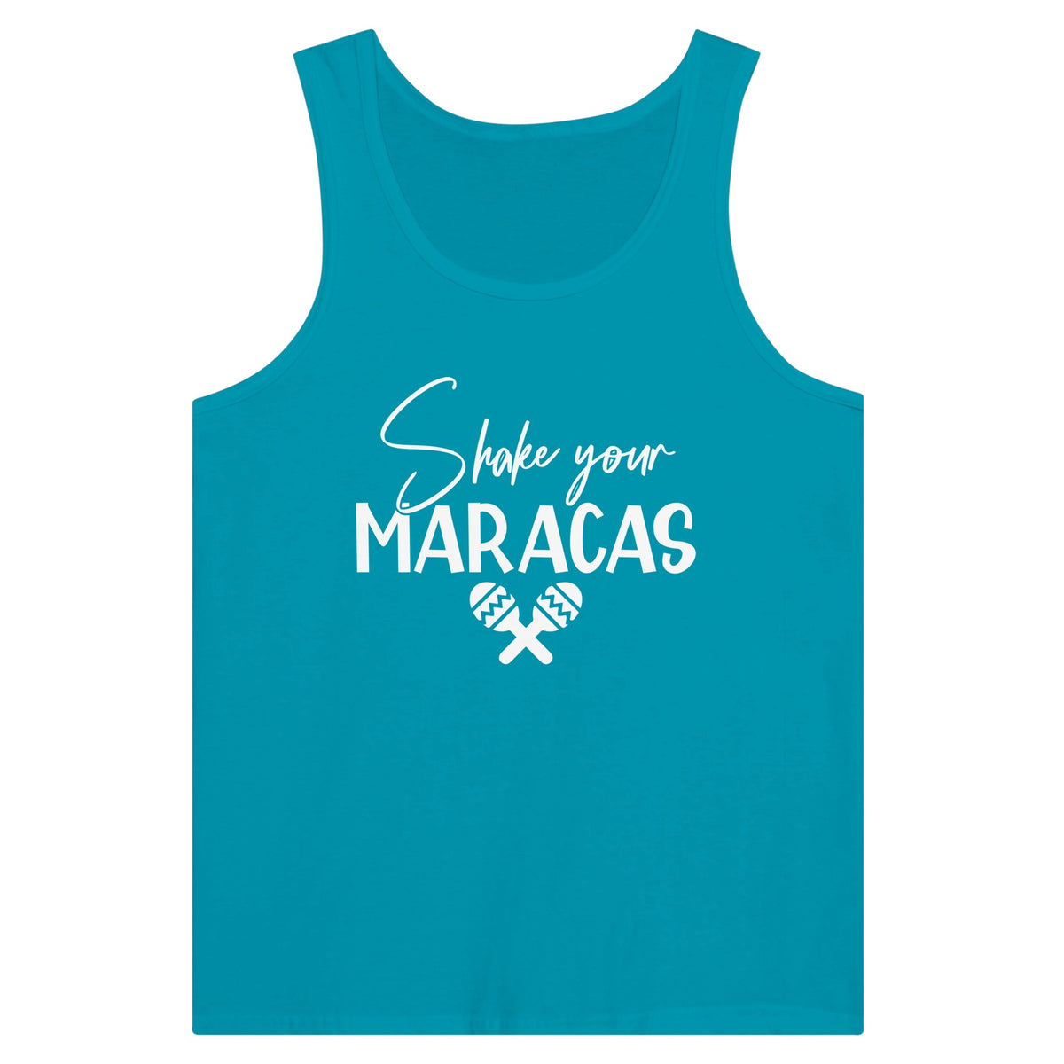 Shake Your Maracas - Vibrant Tank-Top Edition - Teal - Print Material