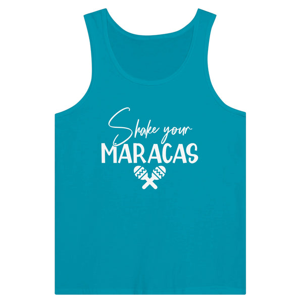 Shake Your Maracas - Vibrant Tank-Top Edition - Teal - Print Material