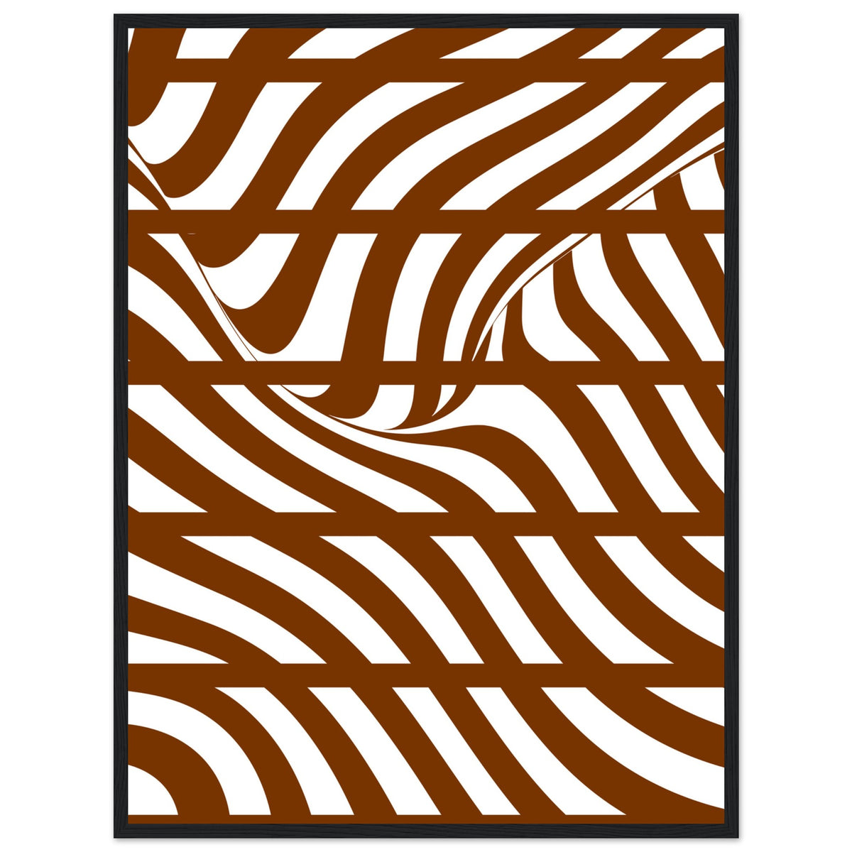 Flowing Lines - Contemporary Wall Art - 60x80 cm 24x32″ Black frame - Wooden Framed Posters