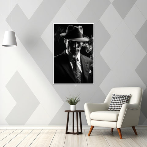 Image of Mystery in Shadows - Noir Elegance