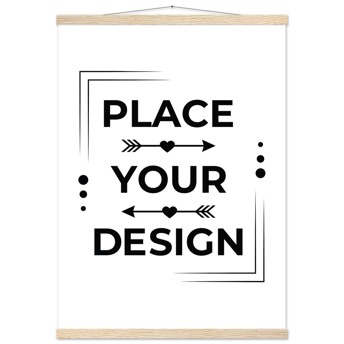 Stunning Art Display - Premium Customizable Poster - 50x70 cm 20x28″ Natural wood wall hanger - Posters With Hanger