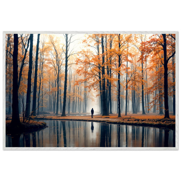 Into the Fog - A Mystical Journey Through Autumn - - Framed Posters