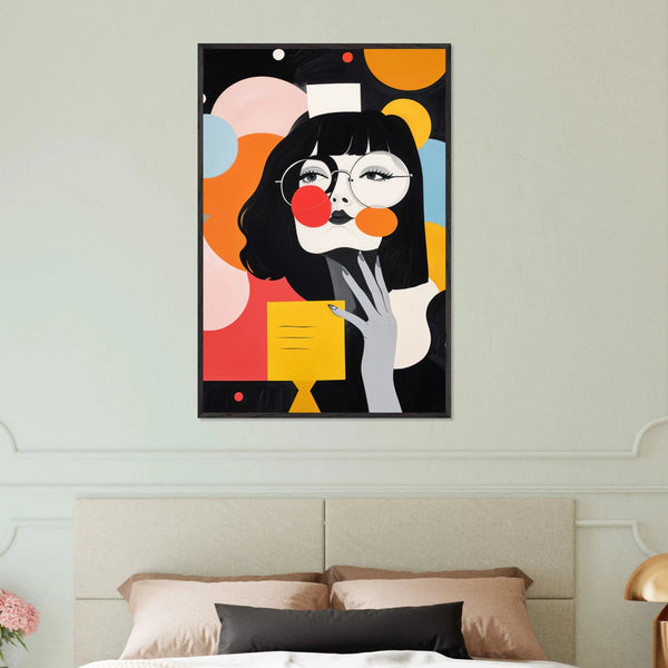 Color Meets Attitude – Framed Bold Muse Art - Black frame - Wooden Framed Posters