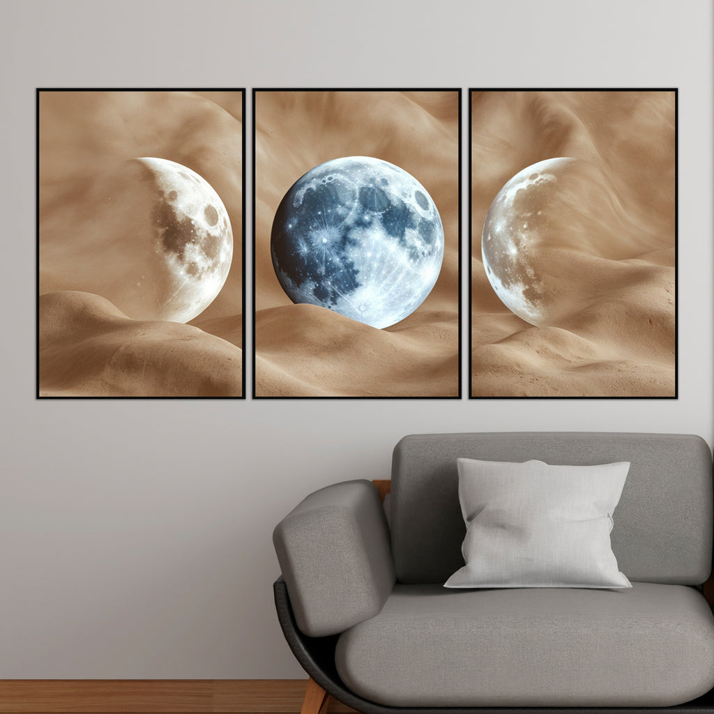 Lunar Mirage - Wooden and Metal Framed Poster - - Posters, Prints, & Visual Artwork