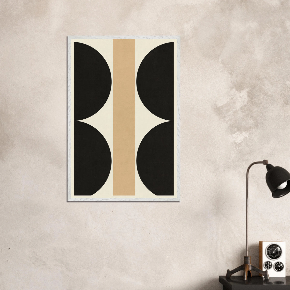 Modern Balance – Geometric Wooden Framed Poster Gift - - Wooden Framed Posters