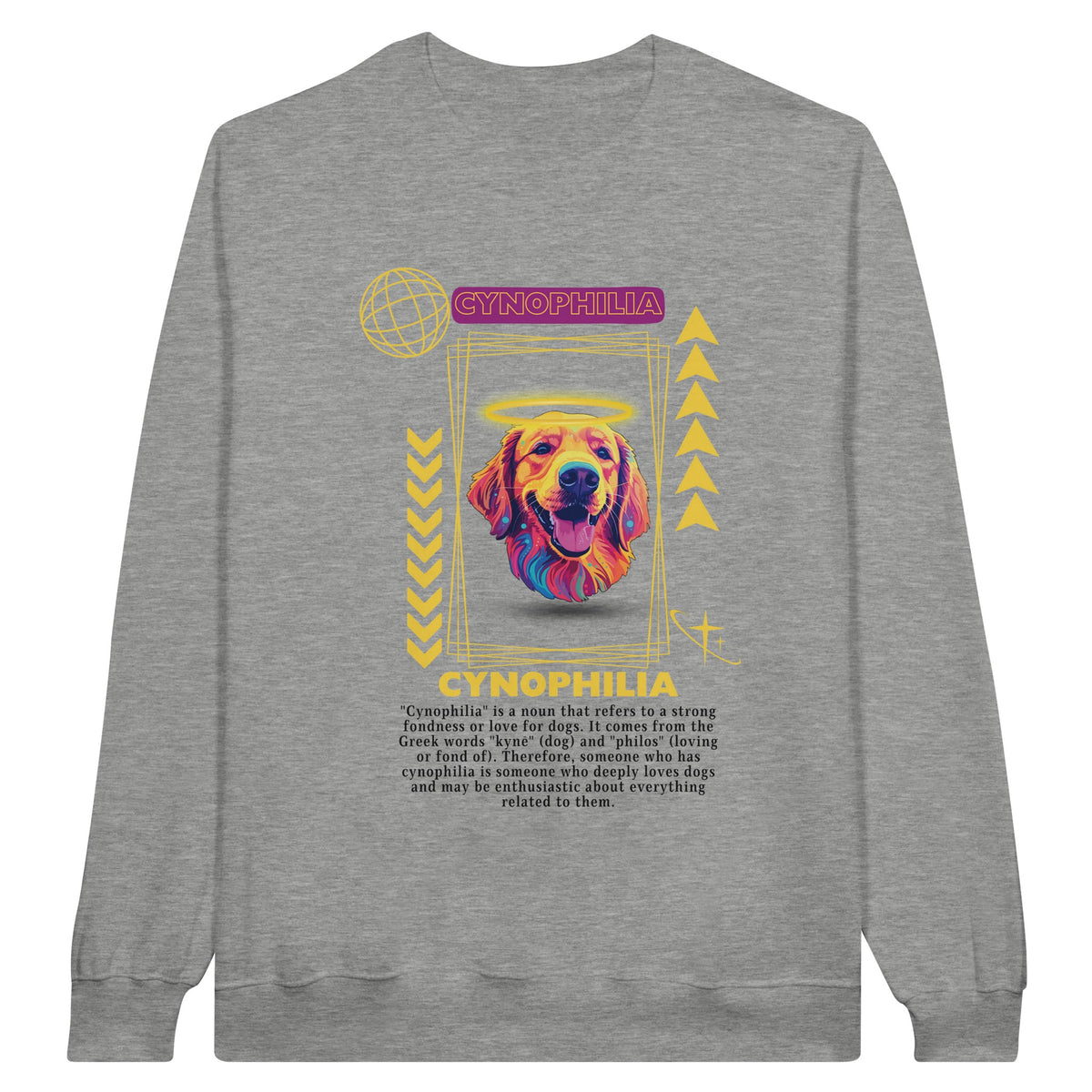 Divine Doggo - Cynophilia's Colorful Charm - Ash - Unisex Sweatshirts