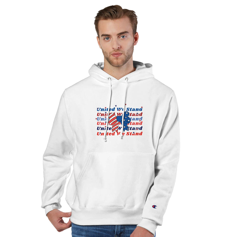 Patriotic Heart Hoodie – Celebrate & Gift Freedom - White - Pullover Hoodies