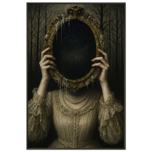 Mystic Mirror Woman – Premium Metal Framed Poster Gift - - Metal Framed Posters