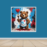 Bear Hugs & Heart Strokes - 20x20 - Framed Posters