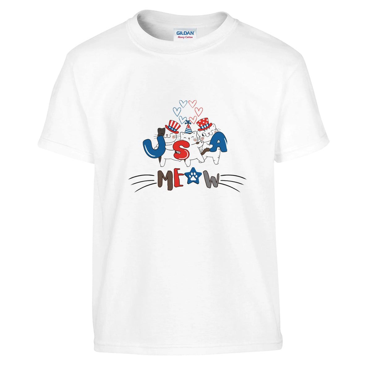 Feline Freedom Festivities - White - Kids' T-shirts