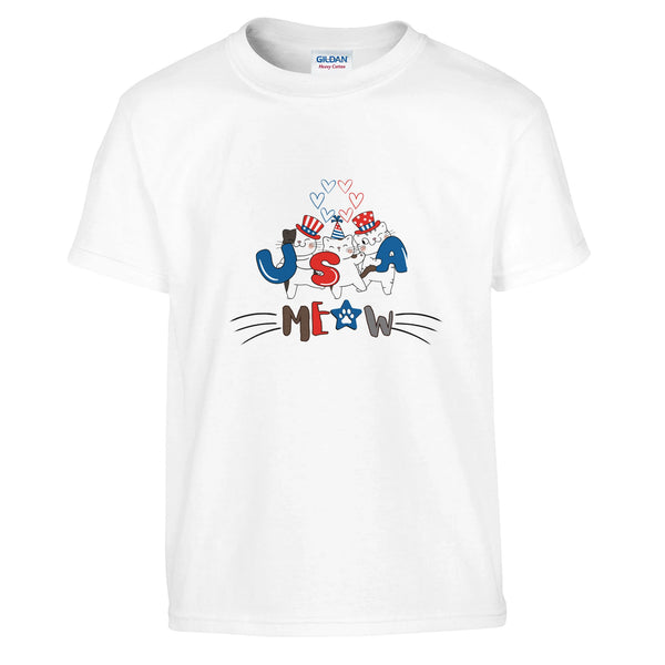 Feline Freedom Festivities - White - Kids' T-shirts