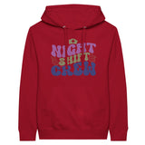 Night Shift Hero - Premium Unisex Pullover Hoodie - Red - Print Material