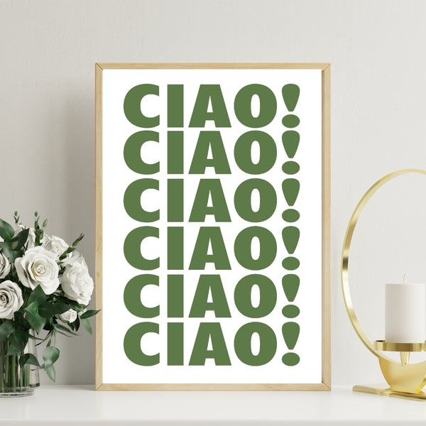 Ciao! A Warm Welcome - 16x24 - Framed Posters