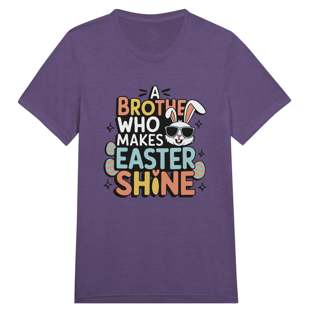 Easter Glow with the Best Brother Ever! - Purple Triblend - T-Shirt