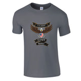 Eagle Emblem - Honor and Strength - Charcoal - T-shirts