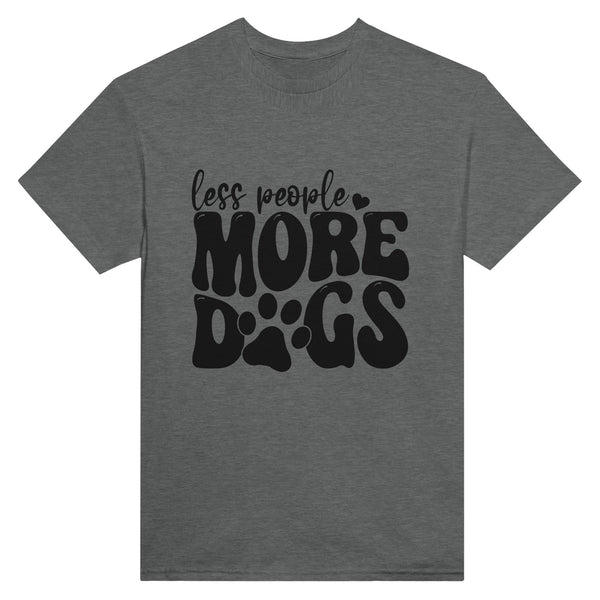 Dog Lover's Delight - More Dogs, Less People - Graphite Heather - T-shirts