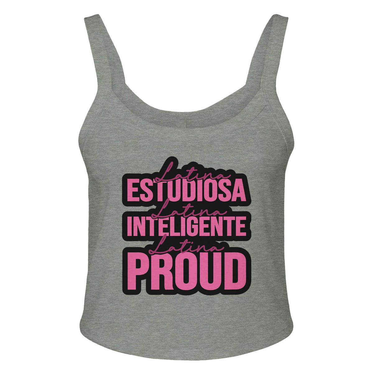 Empowered Mindset - Latina Inteligente - Athletic Heather - Tank Tops