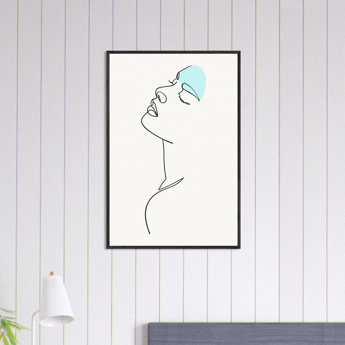 Modern Muse - Abstract Line Art Elegance - - Wooden Framed Posters