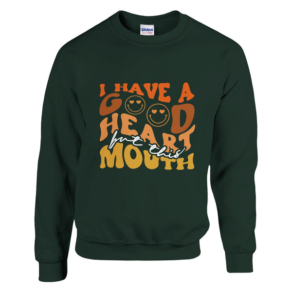 Heartfelt Words - Mouthful Silence - Forest Green - Sweatshirt