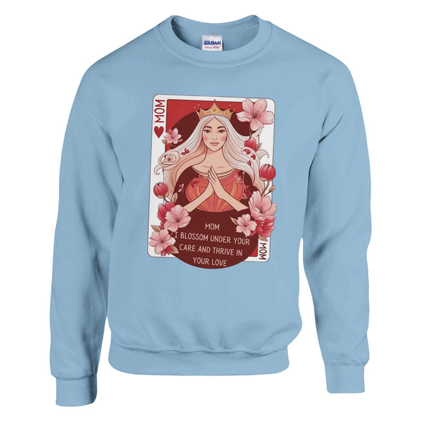 Queen of Hearts - Cherishing the Bond with Mom - Light Blue - Sweatshirts