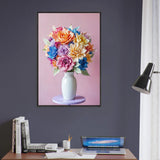 Blossoms of Joy – Wooden Framed Poster Gift for Her - Black frame - Wooden Framed Posters