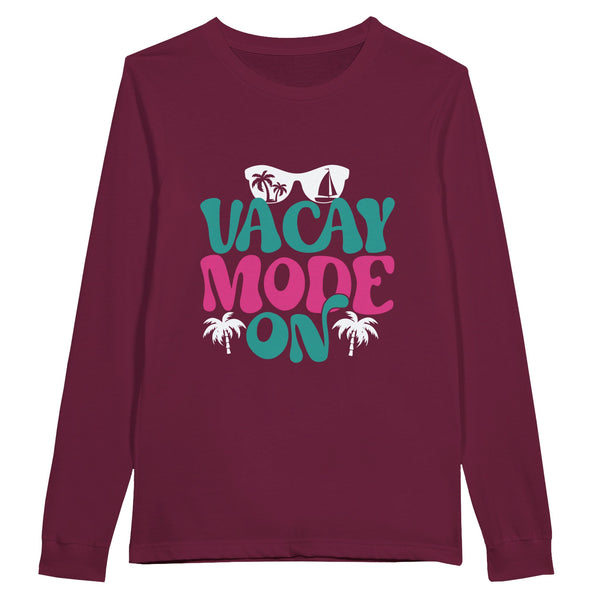 Escape in Style - VACAY MODE ON - Maroon - Sweatshirts