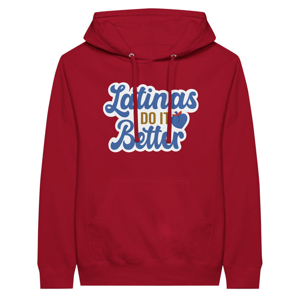 Latinas Do It Better - Premium Unisex Pullover Hoodie - Red - Print Material